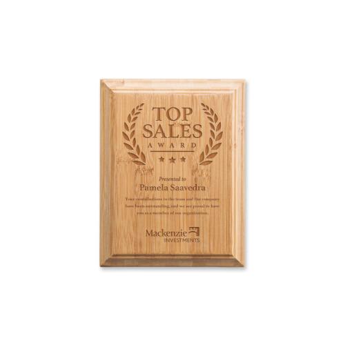 Awards and Trophies - Plaque Awards - Bamboo Engraved Plaque