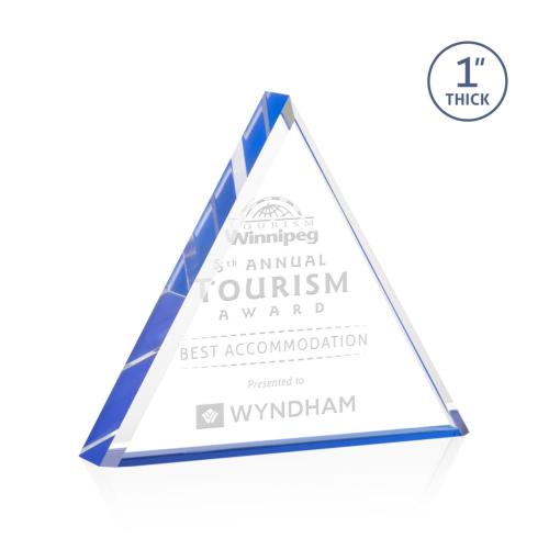 Awards and Trophies - Brighton Blue Pyramid Acrylic Award