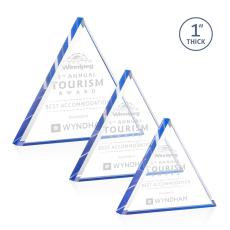 Employee Gifts - Brighton Blue Pyramid Acrylic Award