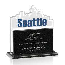 Employee Gifts - Skyline Seattle  Unique Crystal Award