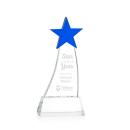 Manolita Blue/Clear Star Crystal Award