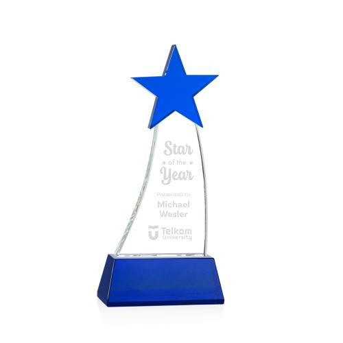 Awards and Trophies - Manolita Blue/Blue Star Crystal Award