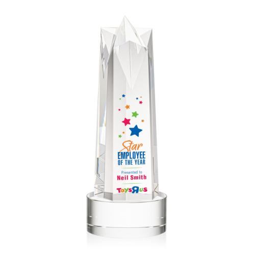 Awards and Trophies - Ellesmere Full Color Clear on Marvel Obelisk Crystal Award