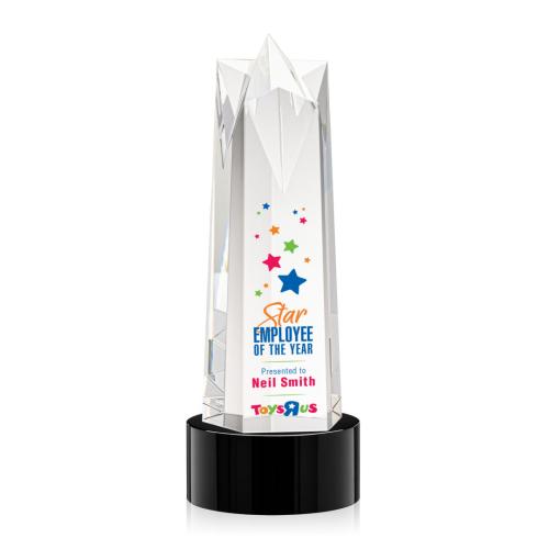 Awards and Trophies - Ellesmere Full Color Black on Marvel Obelisk Crystal Award