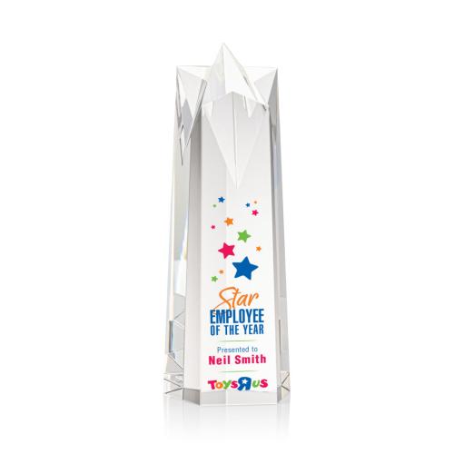 Awards and Trophies - Ellesmere Star Full Color Obelisk Crystal Award
