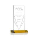 Seaford Liquid&trade; Amber  Rectangle Crystal Award