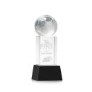 Soccer Ball Black on Belcroft Base Globe Crystal Award