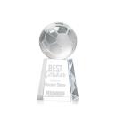 Soccer Ball Globe on Celestina Base Crystal Award