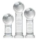 Soccer Ball Globe on Colverstone Base Crystal Award