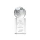 Soccer Ball Globe on Dakota Base Crystal Award