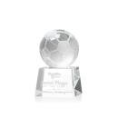 Soccer Ball Globe on Robson Base Crystal Award
