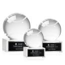 Tennis Ball Globe on Hancock Base Crystal Award