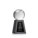 Tennis Ball Globe on Tall Marble Base Crystal Award