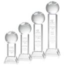Tennis Ball Clear on Stowe Base Globe Crystal Award