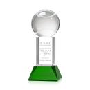 Tennis Ball Green on Stowe Base Globe Crystal Award