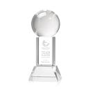 Baseball Clear on Stowe Base Globe Crystal Award