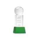 Basketball Green on Belcroft Base Globe Crystal Award