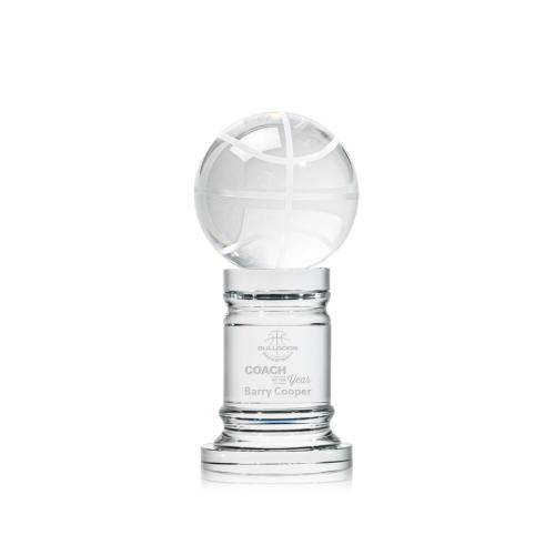 Awards and Trophies - Basketball Globe on Colverstone Base Crystal Award