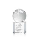 Basketball Globe on Granby Base Crystal Award