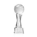 Basketball Clear on Grafton Base Globe Crystal Award