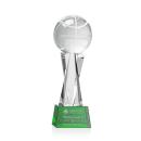 Basketball Green on Grafton Base Globe Crystal Award