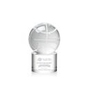 Basketball Globe on Marvel Base Crystal Award
