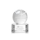 Basketball Globe on Paragon Base Crystal Award