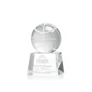 Basketball Globe on Robson Base Crystal Award