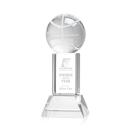 Basketball Clear on Stowe Base Globe Crystal Award