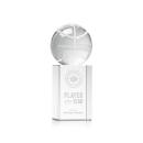 Basketball Globe on Dakota Base Crystal Award