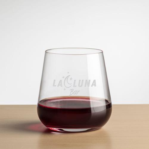 Corporate Gifts - Barware - Wine Glasses - Howden Stemless Wine - Deep Etch