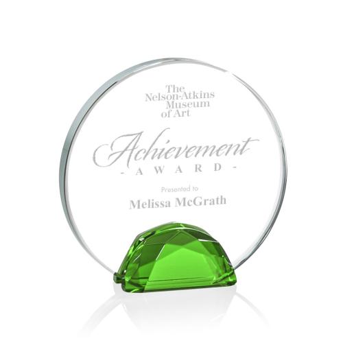 Awards and Trophies - Galveston Green Circle Crystal Award