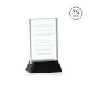 Walkerton Jade/Black (Vert) Rectangle Glass Award