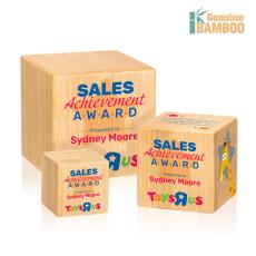 Employee Gifts - Kenilworth Full Color Cube Square / Cube Wood Award