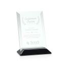 Embassy Jade/Black (Vert) Rectangle Glass Award