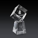 Burrill 3D Square / Cube on Celestina Base Crystal Award