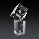 Burrill 3D Square / Cube on Dakota Base Crystal Award