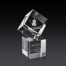 Burrill 3D Square / Cube on Granby Base Crystal Award