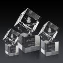 Burrill 3D Square / Cube on Granby Base Crystal Award