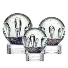 Employee Gifts - Serendipity Clear on Paragon Base Globe Glass Award