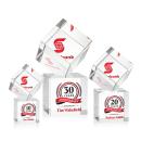 Burrill Full Color Square / Cube on Granby Base Crystal Award