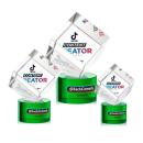 Burrill Full Color Green on Marvel Base Square / Cube Crystal Award