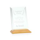 Embassy Jade/Bamboo (Vert) Rectangle Glass Award
