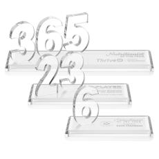 Northam Milestone Clear Number Crystal Award - Awards and Gifts