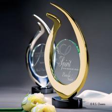 Spirit Circle Crystal Award - Metal Awards