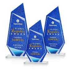 Walden Full Color Peaks Crystal Award - Full Color Imprint