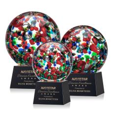 Employee Gifts - Fantasia Black on Robson Base Globe Glass Award