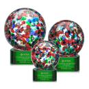 Fantasia Green on Paragon Base Globe Glass Award