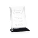 Embassy Starfire/Black (Vert) Rectangle Crystal Award