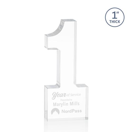 Awards and Trophies - Astoria Number Acrylic Award